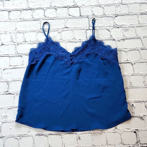 Abercrombie & Fitch Tops - Abercrombie -362 Small lace trim cami top royal blue / cobalt Small